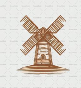 Rustikale Windmühle
